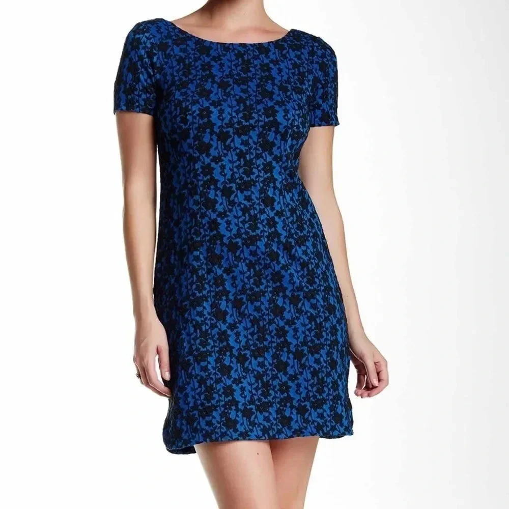 Plenty by Tracy Reese Blue Floral Jacquard Dress‎